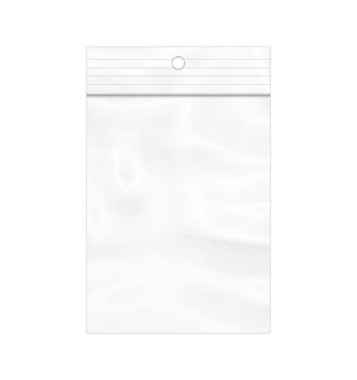 Plastic Zip Bag Autoseal Hang Hole 6x8cm G-200 (100 Units) Plastic Zip Bag Autoseal Hang Hole 6x8cm G-200 (100 Units)
