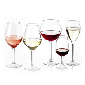 Reusable Plastic Glass Wine Tritan Clear 240ml (1 Unit) 