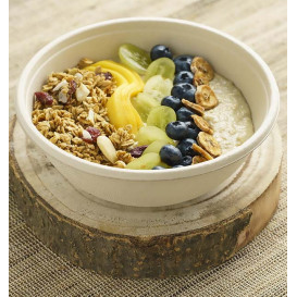 Sugarcane Bowl "Buddha" 750ml Ø17x6cm (75 Units)  