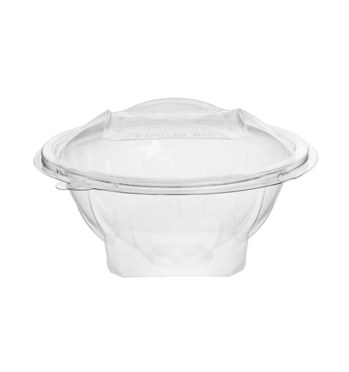 Plastic Salad Bowl APET Round shape Transparente 500ml Ø15,6cm (50 Units) Plastic Salad Bowl APET Round shape Transparente 500ml Ø15,6cm (50 Units)