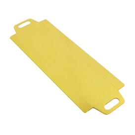 Paper Tray with Handles Rectangular shape Gold 32x7,5 cm (800 Units)