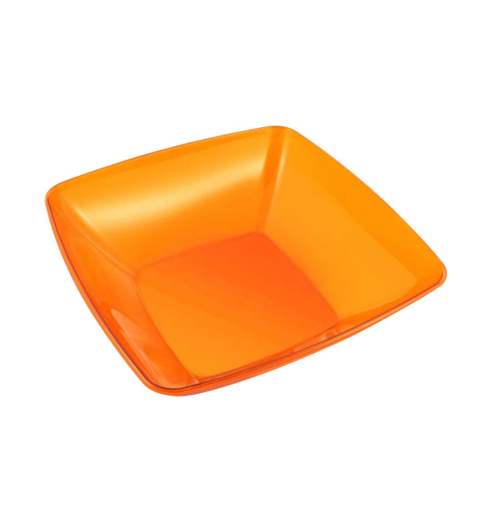Plastic Bowl PS Crystal Hard Orange 3500ml 28x28cm (20 Units) Plastic Bowl PS Crystal Hard Orange 3500ml 28x28cm (20 Units)