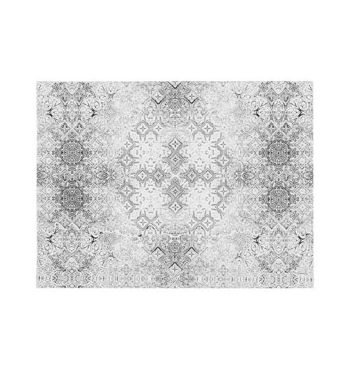 Pre-Cut Paper Tablecloth 1x1m "Mosaic" Black 40g/m² (400 Units) Pre-Cut Paper Tablecloth 1x1m "Mosaic" Black 40g/m² (400 Units)