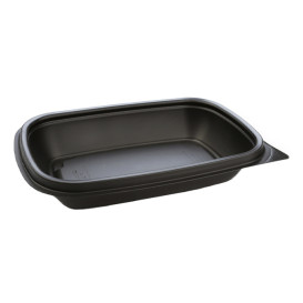 Plastic Deli Container PP 2C Black 900ml 23x16,5x5cm (75 Units)