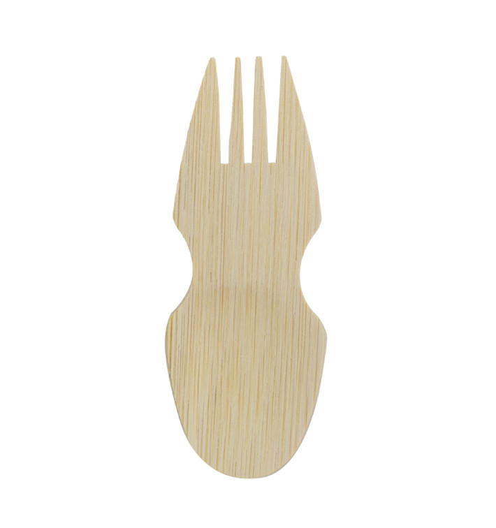 Bamboo Fork Spork 9cm (20 Units) Bamboo Fork Spork 9cm (20 Units)