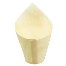 Wooden Tasting Cone 14cm (50 Units)