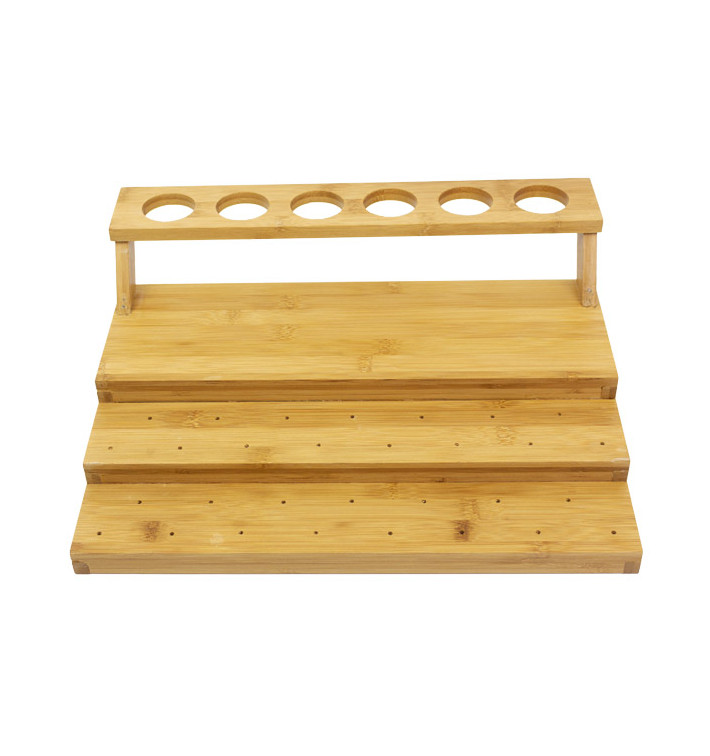 Bamboo Food Skewers and Cones Holder 29x35,5x11,5cm (1 Unit) Bamboo Food Skewers and Cones Holder 29x35,5x11,5cm (1 Unit)