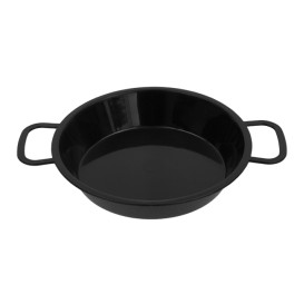 Paella Pan Tray Black PP 120ml (20 Units)