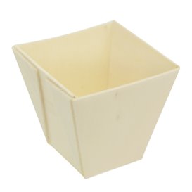 Wooden Tasting Square Cup 50ml (24 Units)