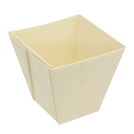 Wooden Tasting Square Cup 50ml (24 Units)