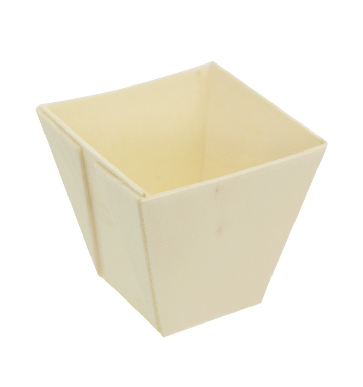 Wooden Tasting Square Cup 50ml (432 Units)