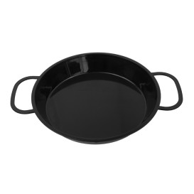 Paella Pan Tray Black PP 300ml (100 Units)