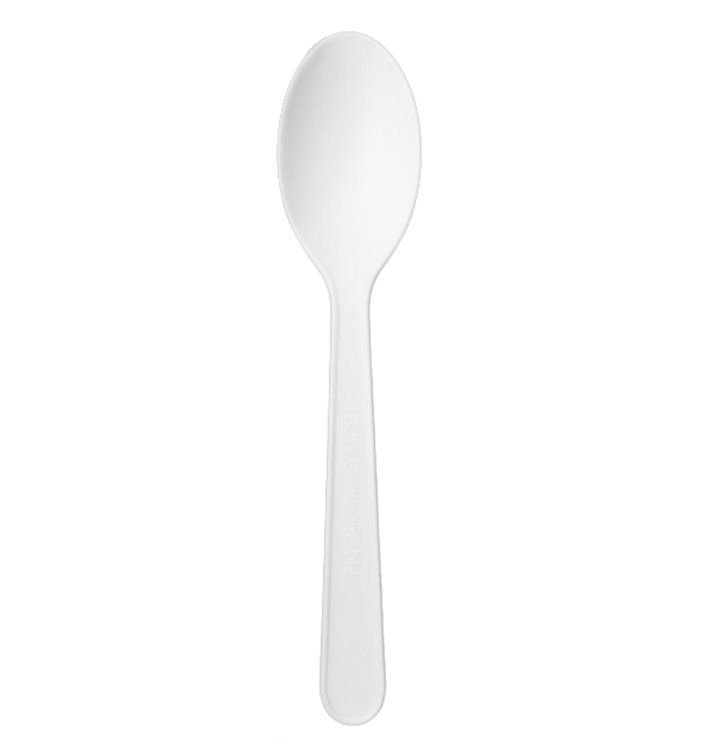 Reusable Spoon CPLA White 10cm (50 Units) 