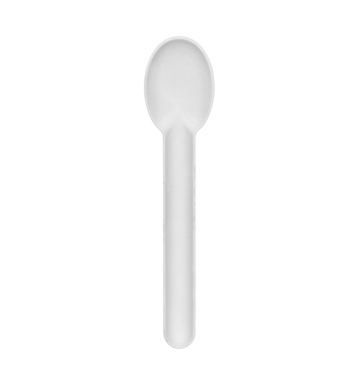 Sugarcane Spoon White 16cm (1.000 Units) Sugarcane Spoon White 16cm (1.000 Units)