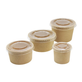 Kraft Cardboard Sauce Cup 30ml Ø4,3cm (50 Units)