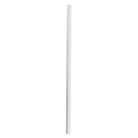Paper Straw Straight White "Smoothie" Ø0,8cm 24cm (3.000 Units)