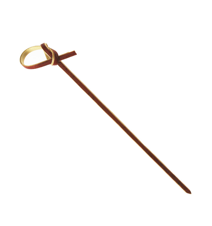 Bamboo Food Pick Bow Design Red 10cm (2.500 Units) Bamboo Food Pick Bow Design Red 10cm (2.500 Units)