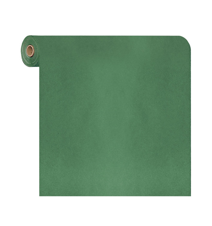 Paper Roll of Gift Wrap Kraft Green 100m (1 Unit)