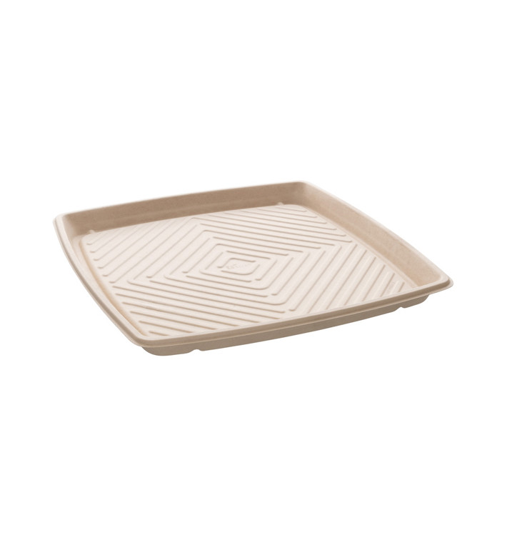 Natural Sugarcane Square Tray 40x40cm (5 Units) Natural Sugarcane Square Tray 40x40cm (5 Units)