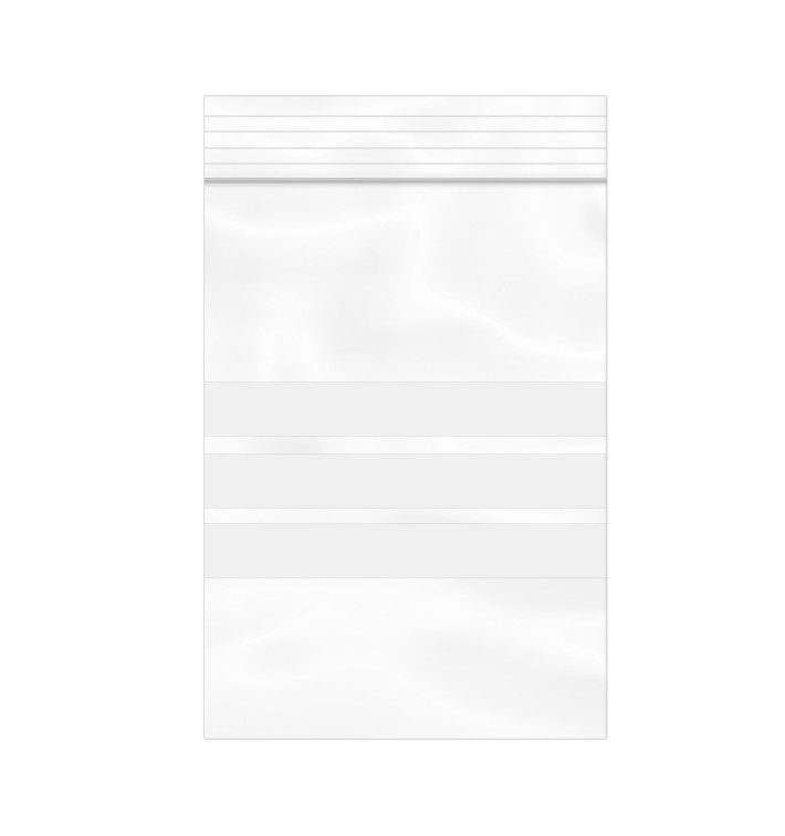 Plastic Zip Bag Seal top Write-On Block 7x10cm G-200 (100 Units) Plastic Zip Bag Seal top Write-On Block 7x10cm G-200 (100 Units)