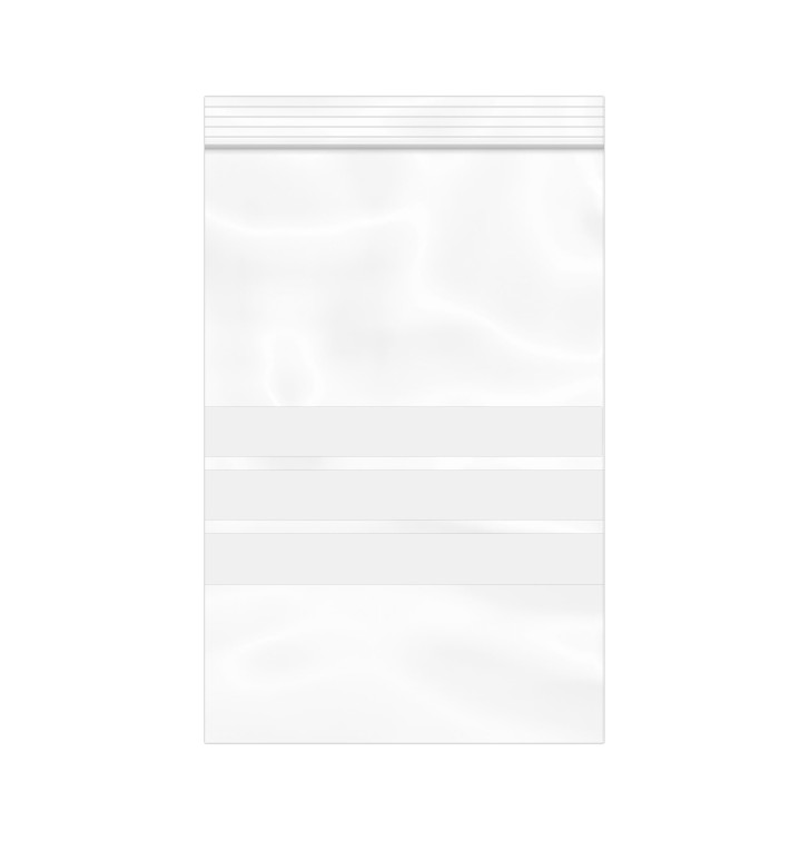 Plastic Zip Bag Seal top Write-On Block 12x18cm G-200 (1000 Units) Plastic Zip Bag Seal top Write-On Block 12x18cm G-200 (1000 Units)