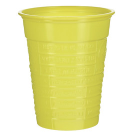 Plastic Cup PS Yellow 200ml Ø7cm (50 Units) 