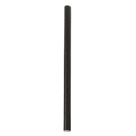 Paper Straw Straight Black Ø0,6cm 14cm (6.000 Units)