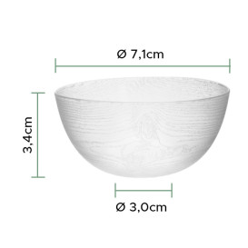 Reusable Tasting Bowl PS "Cortex" Clear 90ml (25 Units) 