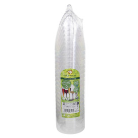 Plastic Stemmed Glass Wine Niquel Chrome Removable Stem 180ml (40 Units)
