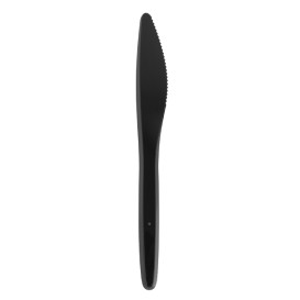 Plastic Knife PS "Luxury" Black 17,5 cm (2000 Units)