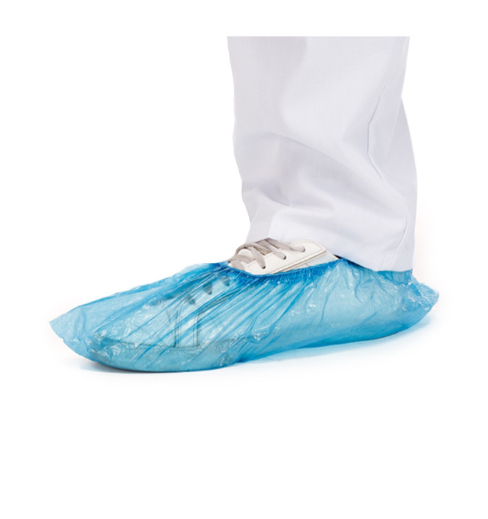 Disposable Plastic Shoe Covers PE G80 Blue (100 Units) Disposable Plastic Shoe Covers PE G80 Blue (100 Units)