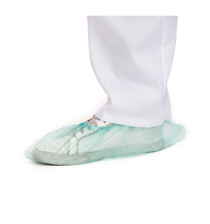 Disposable Plastic Shoe Covers PE G80 Green (1.000 Units) Disposable Plastic Shoe Covers PE G80 Green (1.000 Units)