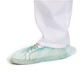 Disposable Plastic Shoe Covers PE G80 Green (100 Units)
