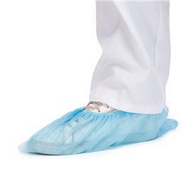 Disposable Plastic Shoe Covers PP Blue (100 Units)