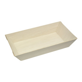 Wooden Tray 15,5x8,5x2,8cm 250ml (100 Units)