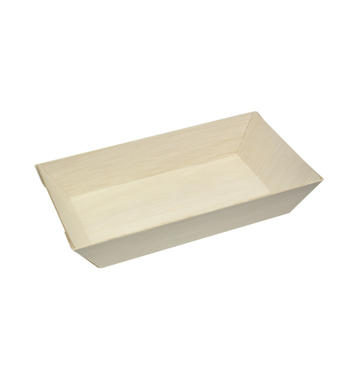 Wooden Tray 15,5x8,5x2,8cm 250ml (100 Units) Wooden Tray 15,5x8,5x2,8cm 250ml (100 Units)