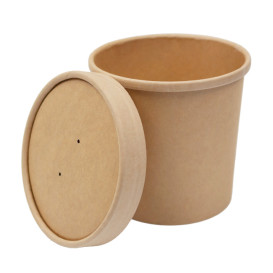 Kraft Carton Lid for Carton Pot Ø10,0cm (500 Units)