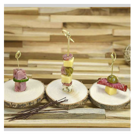 Bamboo Bow Skewer Natural 12cm (250 Units)  