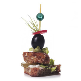 Bamboo “Pearl” Skewers Assortment 9cm (100 Units)  
