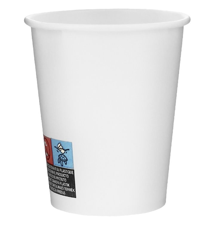 Paper Cup White 6Oz/180ml Ø7,0cm (100 Units) Paper Cup White 6Oz/180ml Ø7,0cm (100 Units)