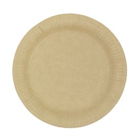 Round Paper Plate “Radial” Kraft Ø18cm 200gr/m² (50 Units)