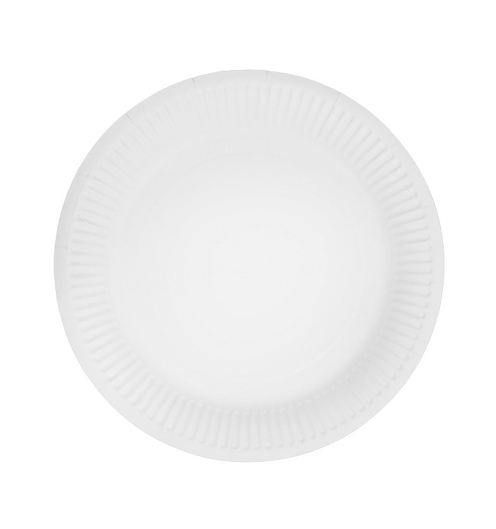 Round Paper Plate “Radial” White Ø18cm 200gr/m² (50 Units) Round Paper Plate “Radial” White Ø18cm 200gr/m² (50 Units)