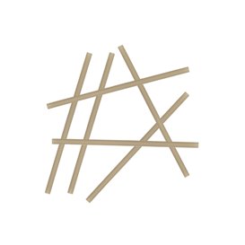 Eco Sugar Cane Straw Ø0,8cm 15cm (50 Units)