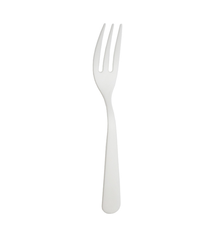 Compostable Reusable Fork in CPLA White 10cm (500 Units)