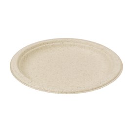 Wheat Straw Plate Natural Ø18 cm (50 Units)