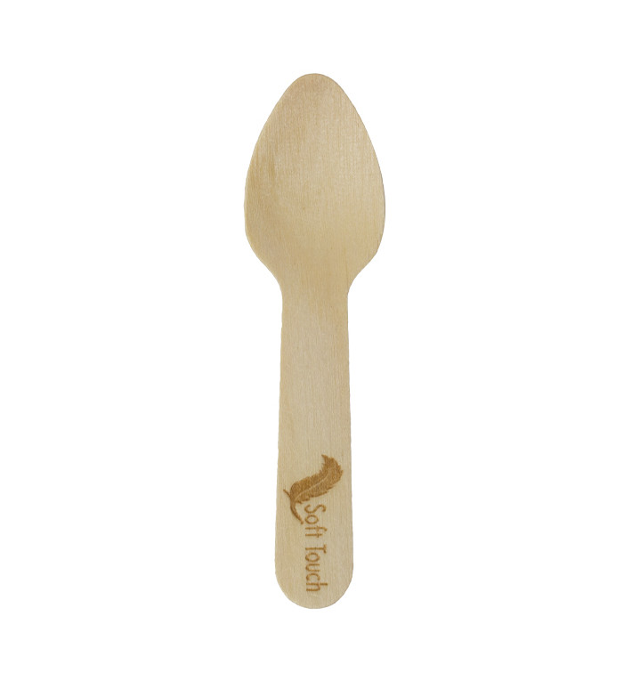 Wooden Mini Spoon “Soft” 7,5cm (100 Units) Wooden Mini Spoon “Soft” 7,5cm (100 Units)