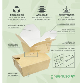 American Box Kraft 13x8,5x6cm 700ml (45 Units) American Box Kraft 13x8,5x6cm 700ml (45 Units)