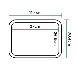 PP Fast Food Tray Burgundy 30,4x41,4cm (24 Units)