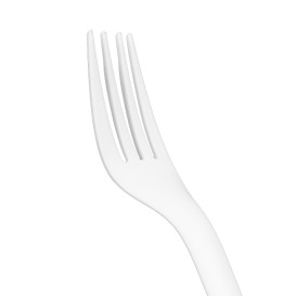 Compostable Reusable Fork in CPLA White 17cm (100 Units)