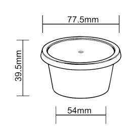 Sauce Cup in PP Transparent avec Lid 4Oz/120ml (100 Units)
